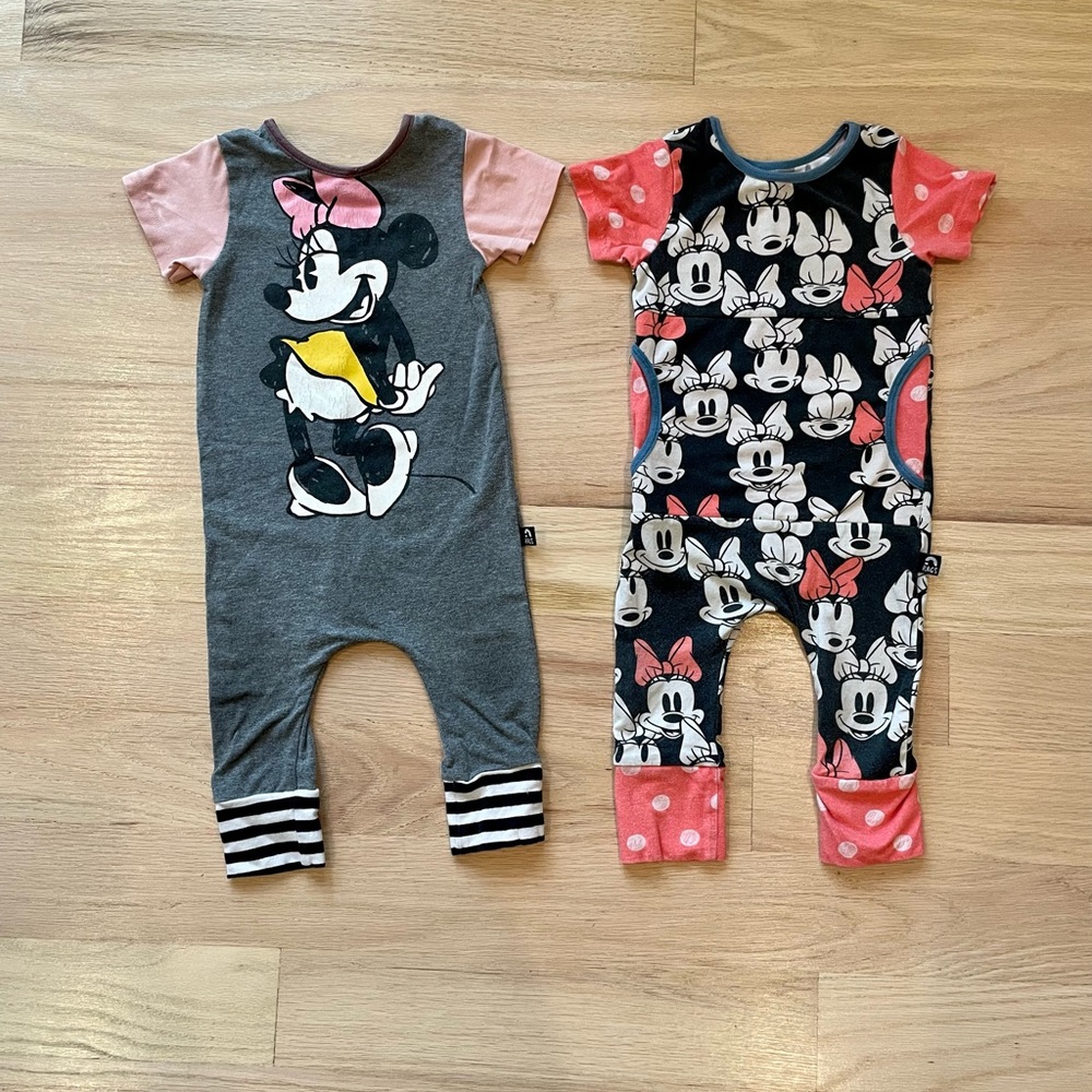 2 Discontinued Rags to Raches Minnie Mouse Rags. Good used condition 6-12 months